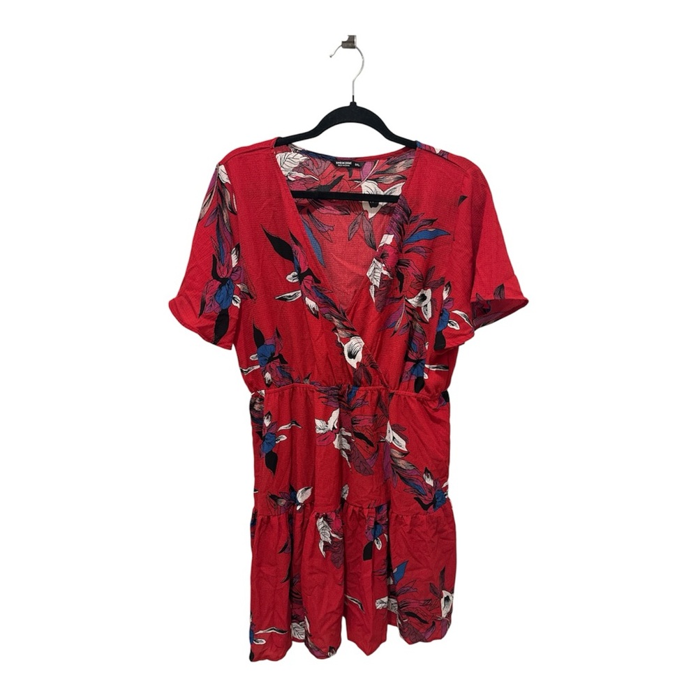 SHEIN Red Floral Dress